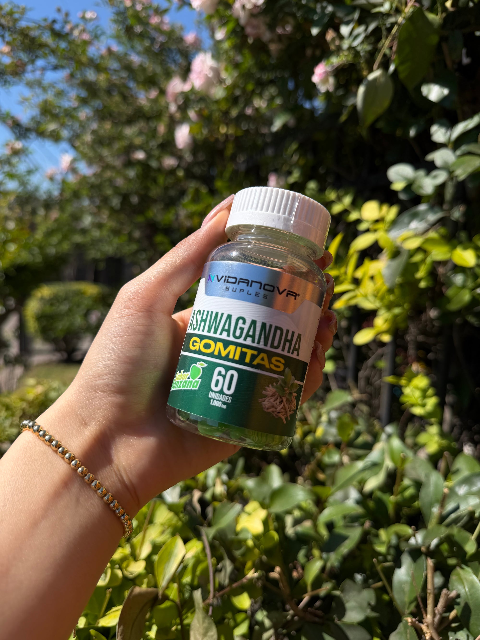 Ashwagandha Gomitas Suplemento 60 Unidades 1000 mg Sabor Manzana