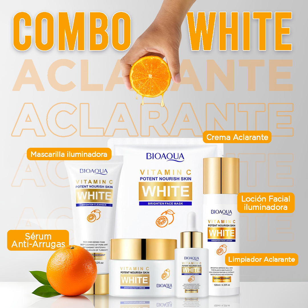Combo White Bioaqua X5 Productos 325g